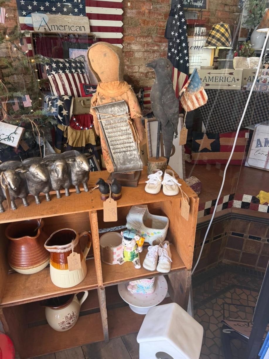 Curated gift shop displays with candles, home goods, and boutique gifts at Smiths Mercantile